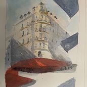 Paris. Drawing, Watercolor Painting, Architectural Illustration, Sketchbook, Ink Illustration, and Sketching project by syraez - 04.15.2025