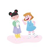 MOLLY EN PINKY. Een project van Digitale illustratie, Digitale tekening, Kinderillustratie y Kinderliteratuur van Celia Quiles - 15.04.2025