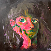 Autoportrait à l’acrylique – Vision de soi. Un proyecto de Pintura y Pintura acrílica de Barbara - 15.04.2025