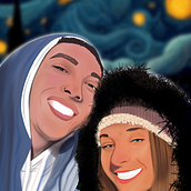 Ilustração de Fotografia Casal  Ein Projekt aus dem Bereich Digitale Illustration von Carol Vaz - 15.04.2025
