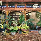 My Project: Vibrant Urban Illustration with Gouache Paint. Architectural Illustration, Gouache Painting, Painting, and Sketching project by Janet Evans - 04.16.2025