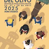 Cartel Fiesta del Olivo 2025, Mora (Toledo). Un proyecto de Diseño gráfico, Ilustración digital, Diseño de carteles, Eventos e Ilustración vectorial de Jose María Aguado - 16.04.2025