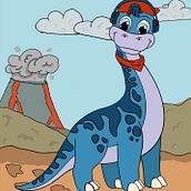 the dinosaur. Drawing, and Digital Illustration project by Alexis Declercq - 04.16.2025
