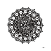 My Project "God is the True Protector" in The Art of Drawing Mandala course . Drawing, Ink Illustration, Art Therap, Meditation, and Mindfulness project by mahamokhtar90 - 04.17.2025