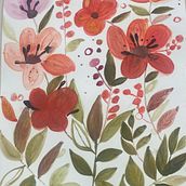 Mi Flores favoritas. Botanical Illustration, Traditional illustration, Painting, and Watercolor Painting project by Mirian Tapia - 04.18.2025