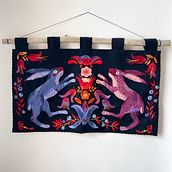 Night Dance of the Hares. Embroider project by Kristina Radkevich - 04.18.2025
