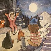 Children's Book Illustration: Where The Wild Snow Falls. Children's Literature, Children's Illustration, Sketchbook, Watercolor Painting, Character Design, Drawing, Painting, Stor, telling, Stor, and board project by info - 04.18.2025