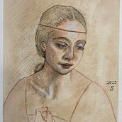 Exercise U5: Dessin d'une jeune femme dans le style de Leonardo Da Vinci Ein Projekt aus dem Bereich Artistische Zeichnung, Zeichnung, Bildende Künste, Porträtzeichnung, Realistische Zeichnung und Skizzenentwurf von Sonya Banal - 19.04.2025