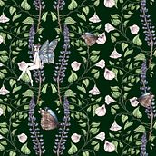 Motif lupins et liserons. Un proyecto de Ilustración tradicional, Dibujo a lápiz y Pattern Design de Cyrielle Froidevaux - 19.04.2025