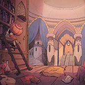 Dans la lampe du génie. Traditional illustration, and Digital Illustration project by romain.gcs - 04.19.2025