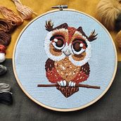 Búho de los recuerdos . Un proyecto de Bordado, DIY, Creatividad, Instagram y Costura de Cristina Lorenzo - 19.04.2025