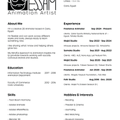 My project for course: Resumes for Creatives: Craft Your CV and Cover Letter Ein Projekt aus dem Bereich Business, Kommunikation, Kreative Beratung und Portfolioverwaltung von Karim Essam - 20.04.2025
