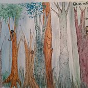 "May there be no lack of branches or monkeys" . Ilustrație tradițională de maramaciel_personalyoga - 04.20.2025