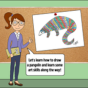 How to Draw a Pangolin plus dose of Art Coaching!. Traditional illustration, Pencil Drawing, and Creating with Kids project by carojo95 - 04.20.2025