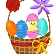 Easter Egg Basket. Digital Illustration, Digital Drawing, and Children's Illustration project by artlove - 04.20.2025