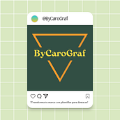 ByCaroGraf - Plantillas editables para emprendedores . Digital Design, Graphic Design, Instagram, Marketing, and Social Media project by Carolina Beltrán - 04.21.2025
