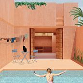 Infância. Un proyecto de Arquitectura, Collage, Diseño de interiores, Diseño gráfico, Arquitectura digital, Arquitectura interior, Ilustración arquitectónica y Paisajismo de sarahmorais515 - 21.04.2025