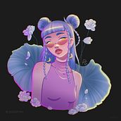 Cute Lilac . Character Design, Digital Drawing, Digital Illustration, and Digital Painting project by Polina Gruzdeva - 04.21.2025