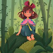Nel bosco dei capricci!. Un progetto di Illustrazione digitale, Disegno, Character design, Stor, telling, Disegno digitale e Illustrazione infantile di chamelie_epa - 21.04.2025