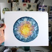 Botanical Outer Space . Traditional illustration, Drawing, Fine Arts, Painting, Watercolor Painting, and Creativit project by loopyspacey - 04.21.2025