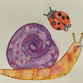 Akwarelowy ślimaczek krok po kroku. . Un projet de Illustration traditionnelle , et Aquarelle de Irena Dąbrowska - 21.04.2025