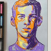 Creating a Portrait with Oil Pastels. Ilustração tradicional projeto de avgust_point - 21.04.2025
