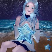 étoiles bleues. Un projet de Illustration numérique, Dessin , et Dessin numérique de Ashi H - 21.04.2025