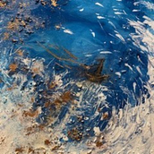 Aegean Sea . Menggambar, Seni, Kerajinan, Desain Tekstil, Desain, Desain Grafis, Ilustrasi tradisional, Seni Rupa, Dan Fotografi proyek oleh Ioanna Patroni - 04.21.2025