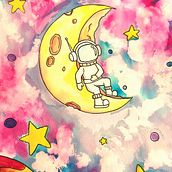 Space Notes. Traditional illustration, Drawing, Watercolor Painting, Art Direction, Pencil Drawing, and Children's Illustration project by Aurora Barbuti - 04.22.2025