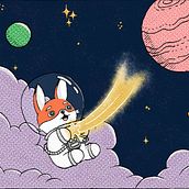 A Raposa e sua Estrela Cadente 🦊🌠. Traditional illustration, Digital Illustration, Drawing, Painting, Creativit, Digital Drawing, Pencil Drawing, Children's Illustration, Comic, Artistic Drawing, and Gouache Painting project by Thamires De Lunas - 04.22.2025