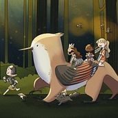 Rozpoczyna się przygoda. Projekt z dziedziny Projektowanie postaci, Sketching, Kreatywność, Ilustracja cyfrowa, Storytelling, Ilustracje dla dzieci i Rysunek cyfrowy użytkownika Rebekah Kaufman - 22.04.2025