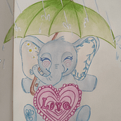 Ele-Plant Knuffel. Een project van  Tekening van monicamandikova - 22.04.2025