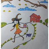 Cake Delivery. Pencil Drawing, Acr, lic Painting, Children's Illustration, and Colored Pencil Drawing project by vinitp8 - 04.22.2025