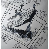 Sailing Beyond the Frame. Pencil Drawing, Ink Illustration, Drawing, and Artistic Drawing project by vinitp8 - 04.22.2025