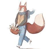 Renard à l'aquarelle. Un projet de Illustration traditionnelle, Aquarelle, Peinture et Illustration jeunesse de Giulia D'Andrea - 22.04.2025