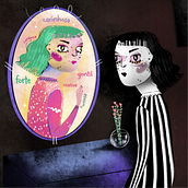 O espelho que reflete o interior. Digital Illustration project by Margarida Gonçalves - 04.22.2025
