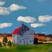 Red Barn with Ref photo. Creativit, Drawing, Oil Painting, Painting, Sketchbook, and Sketching project by Amy Olshever - 04.22.2025