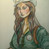 Dama del tiempo . Character Design, Drawing, Traditional illustration, and Pencil Drawing project by Diddier Alejandro Novelo Padilla - 04.23.2025