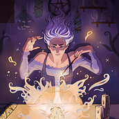 El inicio de una bruja . % nicool tarafından hazırlanan Karakter Tasarımı, Çizgi roman, Dijital İllüstras, on, Geleneksel illüstras, on, Ve Manga projesi - 04.23.2025