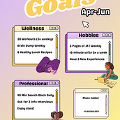 Motivational Quarterly Goals Poster. Graphic Design project by Jasmine Morris - 04.23.2025