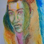Retrato con tizas pastel. Artistic Drawing, Drawing, Fine Arts, Traditional illustration, and Portrait Drawing project by Belén Vilchez Roman - 04.24.2025