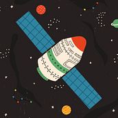 Space Animation. Un projet de Animation 2D, Animation, Illustration numérique, Illustration traditionnelle, Motion design et Illustration animée de Valeriia Kalinova - 25.04.2025
