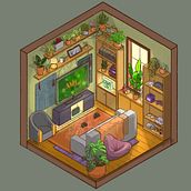 Plant lady gaming room. 2D Animation, Animation, Character Design, Digital Illustration, Traditional illustration, and Manga project by Stephanie Ma White - 04.26.2025