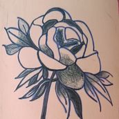 Pivoine. Tattoo Design project by Maryon Bagnaud - 04.26.2025