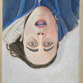 Self-portrait in pastel. Fine Arts, Pencil Drawing, and Portrait Drawing project by the_flying_ewe - 04.27.2025