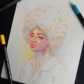 Dibujo con lápices de colores. Colored Pencil Drawing, Drawing, Portrait Drawing, and Sketchbook project by andreswilches10 - 04.27.2025