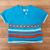 Mi Proyecto del curso: Tejido de prendas infantiles con raglán top down. Fashion Design, Fiber Arts, Knitting, and Textile Design project by Gabriela - 04.28.2025