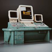 CHIRON. Sci-Fi Terminal Creation Project . 3D, Ilustrație digitală, Design grafic, modelare 3D, Direcția artistică, Design digital, design 3D, animație 3D, Design de model, Editare video și Artă conceptuală de Anton Dmitriev - 04.28.2025