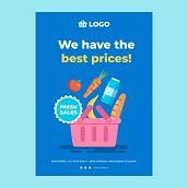 Pieza gráfica publicitaria de productos de Canasta Básica. Een project van Grafisch ontwerp,  Reclame, Content schrijven, Cop y writing van Diego Troconis - 29.04.2025