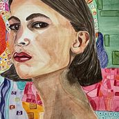 Portrait à l’aquarelle d’après une photo. Desenho de retrato, Ilustração tradicional, e Pintura em aquarela projeto de Dominique Rombaut - 30.04.2025